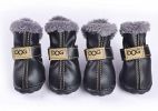 Warm Winter Little Pet Dog Boots Skidproof Soft Snowman Anti-Slip Sole Paw Protectors Small Puppy Shoes 4PCS