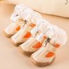 Wholesale 4pcs/set elastic winter non-slip velvet pet dog shoes