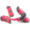 Warm Winter Little Pet Dog Boots Skidproof Soft Snowman Anti-Slip Sole Paw Protectors Small Puppy Shoes 4PCS