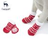 Christmas Dog Socks Non Slip Dog Grip Socks with Adjustable Straps Traction Control for Indoor & Hardwood Floor; Pet Paw Protector for Small Medium La