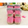 Warm Winter Little Pet Dog Boots Skidproof Soft Snowman Anti-Slip Sole Paw Protectors Small Puppy Shoes 4PCS