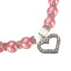 Pet Pearl Heart Pendant Collar