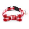 Pet Bow Tie Collar Plaid Soft Adjustable