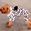 Leopard Warm Winter Pet Dog Puppy Clothes Hoodie Jumpsuit Pajamas Outwear