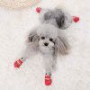 Dog Cat Boots Shoes Socks with Adjustable Waterproof Breathable and Anti-Slip Sole All Weather Protect Paws(Only for Tiny Dog)