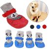 Dog Cat Boots Shoes Socks with Adjustable Waterproof Breathable and Anti-Slip Sole All Weather Protect Paws(Only for Tiny Dog)